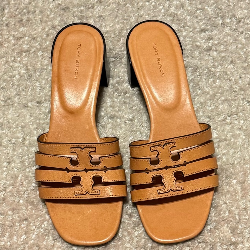 NEW Tory Burch Ines Cage Slide Sandal in Camel - Picture 5 of 10